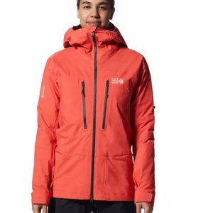 Mountain Hardware Dry Q Elite women’s weatherproof shell, size small, solar pink